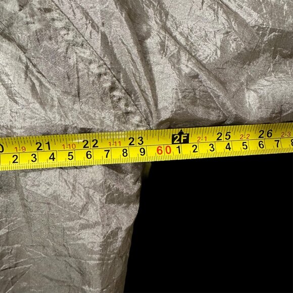 Vintage Windbreaker Jacket 1990s Womens Quilted Shoulders Large Petite Tan Gold - Picture 8 of 9